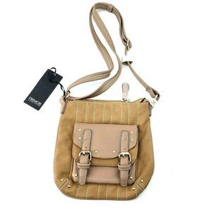 NWT Deyce Womens Beige Studded Crossbody Purse Bag